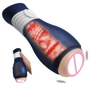 Rocket Wasbeer 10 Vibratie Standen Realistische Pocket Vagina Poesje Stroker Vibrator Kunstkut Cup Toys Sex Adult Voor Mannen