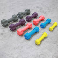 SMARTFIT Ensembles d'haltères en néoprène enduit, couleurs personnalisées pour la musculation, 0,5-5 kg