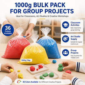 36 Couleurs DIY 1000g Pâte à Modeler Super Légère à Séchage à l'Air en Gros pour Enfants - Product Image 4