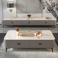 2025 luxe maison salon Table basse haut de gamme meuble TV et armoire combinaison pour petits appartements