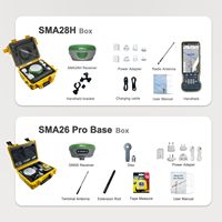 Sistema de Topografía GNSS SMA28H RTK SMA26 Pro Base, Medición sin Contacto, 360 AR Stakeout, 120° de Inclinación, 4G/WiFi, 1 Año de Garantía