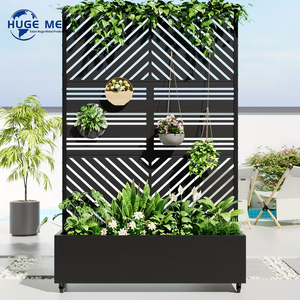 Schermo Divisorio Moderno in Acciaio Zincato con <span class=keywords><strong>Design</strong></span> Artistico, Taglio Laser, Impermeabile e Antiruggine, Multifunzionale per Giardino - Product Image 3