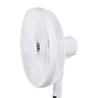 Ventilateur sur pied électrique de luxe 16 pouces, qualité supérieure, plastique blanc, hauteur réglable, 3 vitesses, directement de l'usine