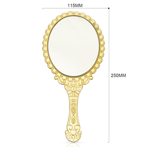 Custom logo Luxury Handheld <strong>Vanity</strong> <strong>Mirror</strong> Pocket Vintage Hand Round Antique <strong>Mirror</strong> Hand <strong>Mirror</strong> with <strong>Stand</strong> - Product Image 2