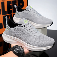 Chaussures de course pour hommes avec logo personnalisé, nouvelle maille légère et antidérapante, baskets décontractées à faible MOQ, directement de l'usine.