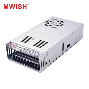 Fuente de Alimentación Ligera y Portátil Mwish S-500-12 <span class=keywords><strong>500W</strong></span> 12V 41.7A para Refrigerador de Coche, Fuente de Alimentación Conmutada Smps de Venta Directa - Product Image 1