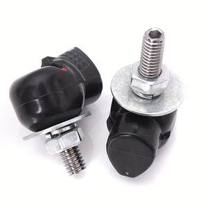Tornillos para matrícula con forma de calavera, rosca M6, negro plateado, 40 mm, decoración exterior, ajuste universal - Product Image 4