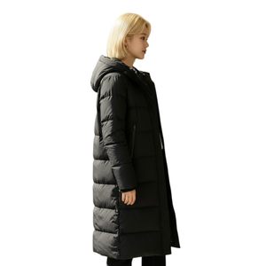 Veste <span class=keywords><strong>longue</strong></span> matelassée pour femme AQTQ, parka d'extérieur pour tous les jours, manteau d'hiver chaud personnalisable avec <span class=keywords><strong>capuche</strong></span> - Product Image 2