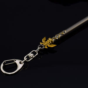 De Legende Van <span class=keywords><strong>Zelda</strong></span> 22Cm Koninklijke Wacht Speer Metalen Sleutelhanger Kids Speelgoedtas Charme Wapen Model Ambachtelijke Ornament Hanger - Product Image 4