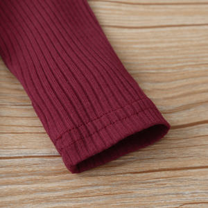 Combinaison pour bébé fille de qualité supérieure, couleur unie, automne, vêtements pour nouveau-né, barboteuses avec bandeau - Product Image 5