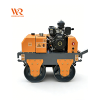 Compacteur vibrant à double tambour de haute qualité 0,53 tonne avec moteur Changfa, micro-compacteur de sol vibrant DR600 en stock