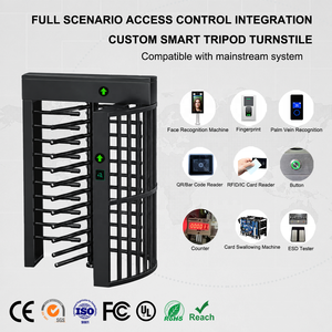 Torniquete de Altura Completa PORTEVIX con Control de Acceso por Tarjeta RFID, Bidireccional, Anti-Embutidos, Motor sin Escobillas, para Fábricas y Empresas - Product Image 2