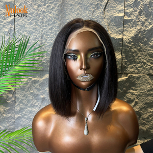 Perruque Courte Bob SDD en Cheveux Humains, Perruque Frontale en Dentelle HD, Fournisseur de Perruques Bob Lisses en Gros pour Femmes Noires - Product Image 2