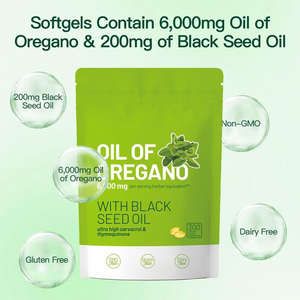 Pabrik grosir ekstrak tanaman antioksidan suplemen 6000 mg 300 minyak Oregano Softgel untuk dewasa - Product Image 4