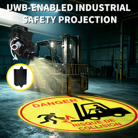 Projecteur de logo industriel, capteur UWB, lumière de projection d'avertissement de sécurité pour chariot élévateur