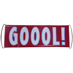 定制便携式可伸缩横幅支架，带手动滚动功能Goool数字印刷节日旗帜装饰 - Product Image 1