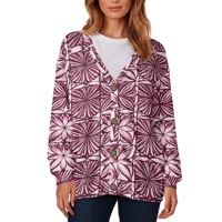 Cardigans en tricot personnalisés pour femmes, à col en V, manches longues, boutonnés, coupe ample, en maille torsadée, manteaux d'extérieur