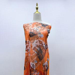 Mousseline de soie Polyester maille Orange château malédiction fantôme chauve-souris <span class=keywords><strong>gobelin</strong></span> personnalisé numérique imprimé <span class=keywords><strong>tissu</strong></span> fond décoration <span class=keywords><strong>tissu</strong></span> transparent - Product Image 2