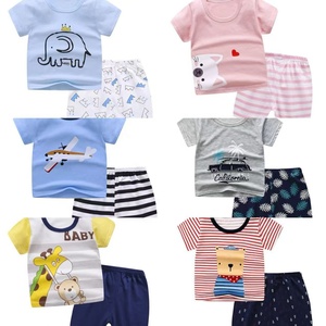 高品质批发婴儿服装短袖连裤男孩女孩服装儿童服装套装 - Product Image 5