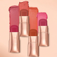 Stick de blush multi-usage 3-en-1 en gros sous marque privée, teinte crème rose doré pour lèvres et joues, blush mousse, prix de gros