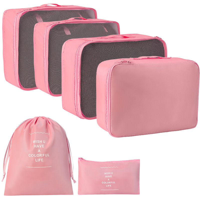 Conjunto de seis piezas rosa