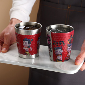 Nezha Stainless Steel Tumbler 304 Thermal Insulation Cup For Beverage And Milk Drink With Nezha Design - Product Image 1