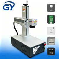 Nouvelle machine de marquage laser UV à fibre Guangyuan, graveur 3D pour cristaux, puissance 3W/5W, refroidissement par air, haute productivité, compatible DXF/PLT/AI/DWG