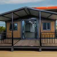 Maison Conteneur Préfabriquée Pliable et Extensible de Luxe 40/20 Pieds Usine, Petite Maison Conteneur Pliante Portable pour Camping