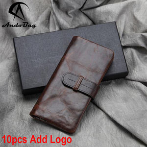 Portefeuille long AndoBag pour homme en cuir de vache véritable, sac à main multifonctionnel, sac à main de mode, sac d'affaires - Product Image 1