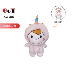 Promotional Custom Kawaii Soft Stuffed Plush Animal Toys Plush Baby Doll With Clothes