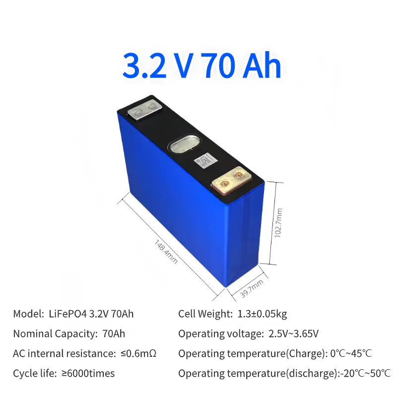 Nuevo 3,2 V 50Ah 70Ah 142Ah 206Ah 230Ah 280Ah una batería de iones de litio ampliamente utilizada para la fuente de alimentación exterior en sistemas de almacenamiento de energía