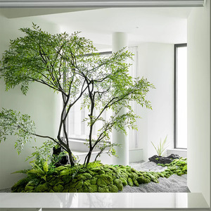 C391 haut de gamme Nandina Domestica plantes artificielles aménagement paysager intérieur <span class=keywords><strong>escalier</strong></span> fenêtre décoration ornements de sol Style nordique - Product Image 1