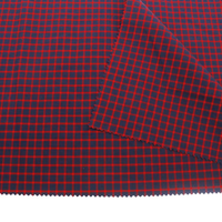 Tissu teint en fil à rayures rouges et noires en coton recyclé de haute qualité pour jupe