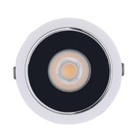 Spot LED encastrable moderne 12W série IP65 dynamique, 75mm, blanc, aluminium moulé sous pression, 4000K COB, pour cuisine, salle de bain et zones humides