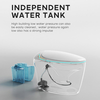 WC intelligent électronique à ouverture automatique par capteur, auto-nettoyant, à chasse siphonique, pour salle de bain