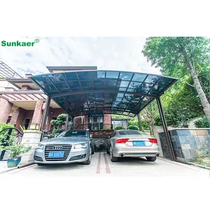 Aluminum polycarbonate all season winter car port carport alu sun shelter backyard garages Shed Roof Canopy