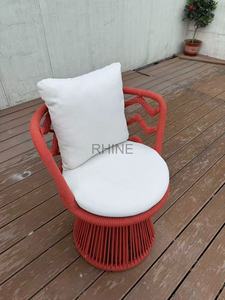 <span class=keywords><strong>Chaise</strong></span> <span class=keywords><strong>de</strong></span> jardin d'extérieur en aluminium et corde tressée, bohème et durable, pour patio, jardin et balcon - Product Image 4