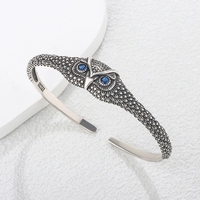 Bracelet en argent FY-SL48 Owl pour femmes, design minimaliste vintage unique, accessoire tendance haut de gamme