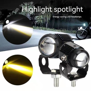 Feux LED pour moto, phare LED pour moto, phare double couleur à effet œil de poisson, mini feux de route pour moto - Product Image 4