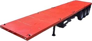 Fabricant professionnel Vente de remorque de camion à plat en acier Q345B à 3 essieux Semi-rails à plateau pour le transport de marchandises par conteneurs - Product Image 2