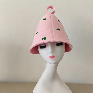Gorro de Sauna de Fieltro de Lana de Doble Capa con Logotipo Bordado, Diseño Natural Resistente al Calor, Estilo Tipo Cubo, Gorro de Regalo para Banya - Product Image 4