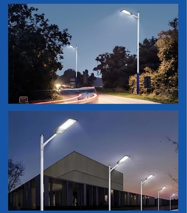 Đèn đường năng lượng mặt trời 50W 100W 200W 300W 400W tích hợp bảng điều khiển năng lượng mặt trời đơn tinh thể hai mặt cảm biến chuyển động siêu mỏng - Product Image 3