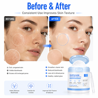 Discos Desmaquillantes Veganos Orgánicos Suaves, Minimiza los Poros, Controla la Grasa, Limpia en Profundidad, Reduce los Puntos Negros, Reduce el Acné y las Imperfecciones, Exfoliante con BHA y AHA