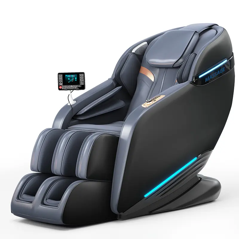 Commercio all'ingrosso elettrico 4d sedia da massaggio per tutto il corpo realistico Ai voce riscaldamento del piede testa collo gamba 3d a gravità Zero poltrona da massaggio