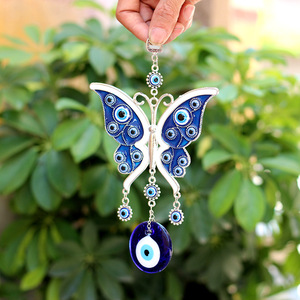 Nazar <span class=keywords><strong>grande</strong></span> farfalla blu malocchio parete appeso amuleti per la casa/ufficio/decorazione negozio e regalo fortunato - Product Image 4
