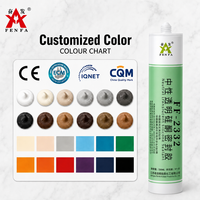 Scellant silicone transparent neutre, imperméable et résistant aux intempéries pour joints de verre, étanchéité des fenêtres et des portes, OEM personnalisé, 300 ml