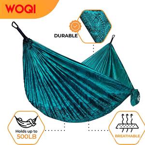 Hamaca de Camping Woqi, Ligera, de Nailon, Capacidad de Carga de 226 kg, Portátil, Rectangular, de Tela Oxford Verde para Exteriores - Product Image 3