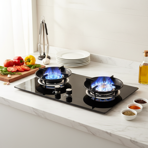 Estufa de <span class=keywords><strong>Gas</strong></span> de Alta Calidad con 2 Quemadores, Estufa de <span class=keywords><strong>Gas</strong></span> Integrada de Vidrio Templado, Estufa de Cocina, Placa de Cocción de <span class=keywords><strong>Gas</strong></span> para Apartamentos Residenciales - Product Image 3