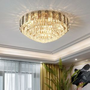 Lámparas de diseño moderno nórdico de alta calidad, lámpara de luz de techo de cristal dorado redonda creativa - Product Image 3