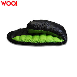 Saco de dormir Woqi Mummy para 3 estaciones, de nailon transpirable y ligero, para adultos, para senderismo y camping, color verde. - Product Image 5